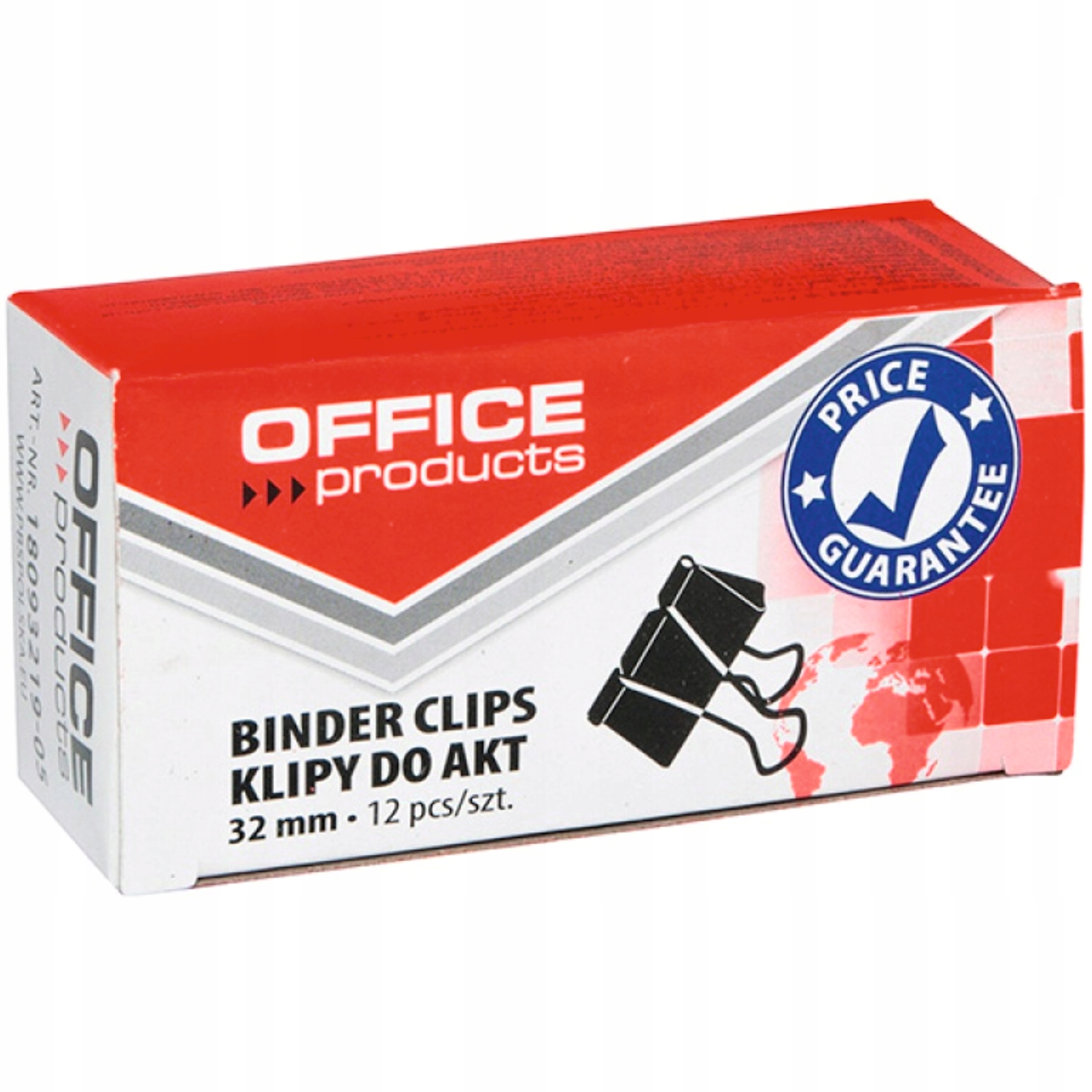 

Klipy biurowe do dokumentów metal 32 mm 12 sztuk
