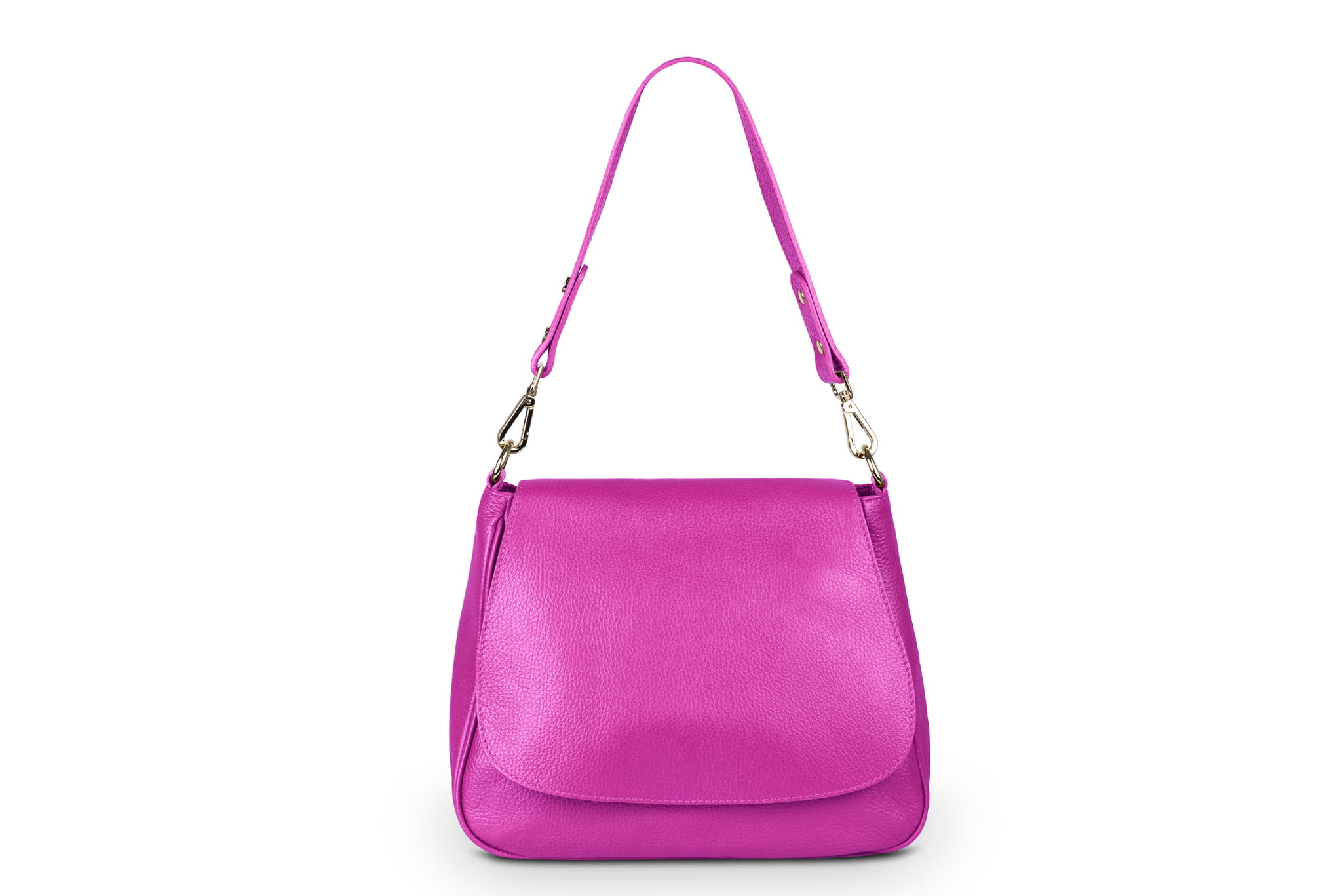 Kožená kabelka Vera Pelle Dritto Fuchsia