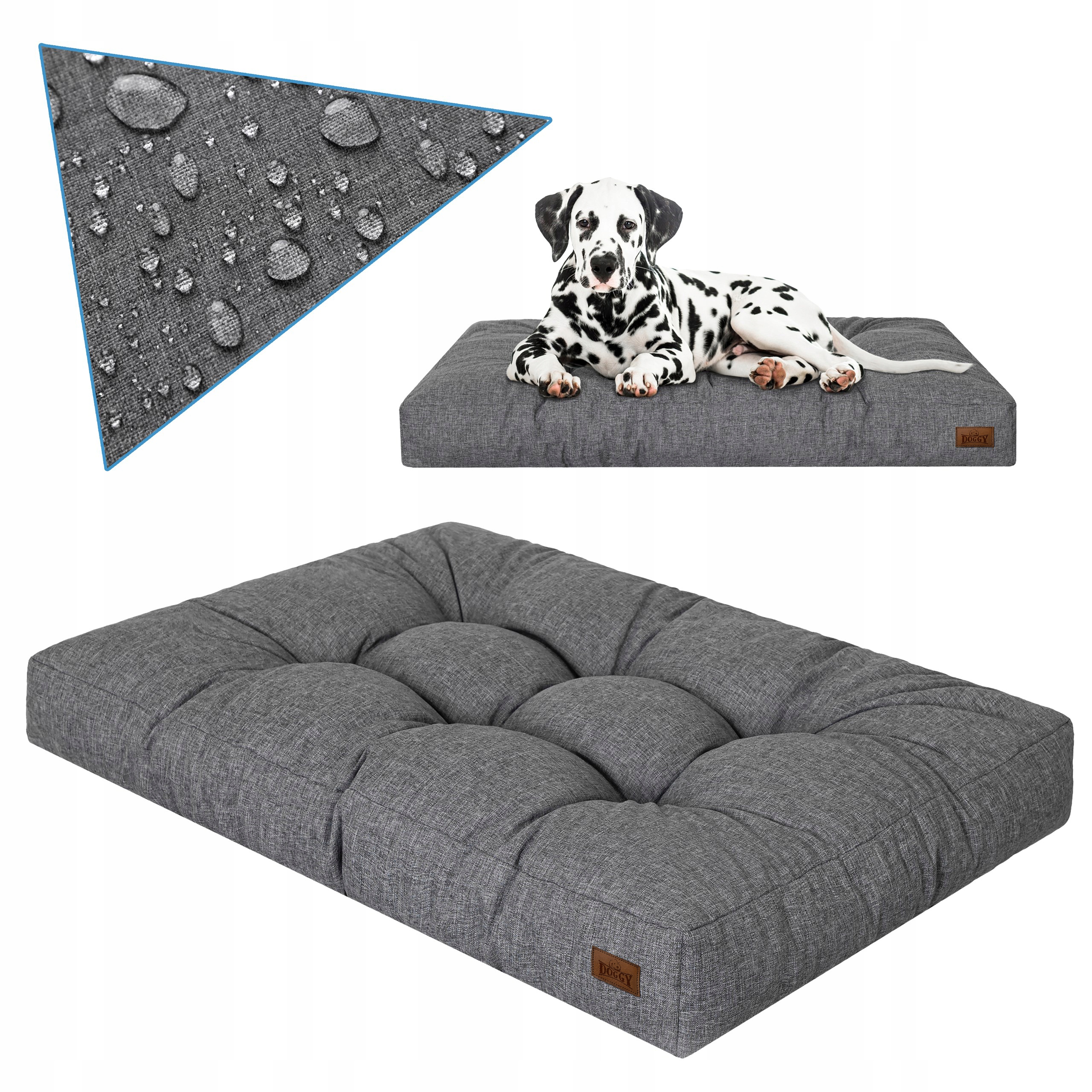 Levně Matrace pro psa, Pelíšek pro střední psy Potah, Grafitová L 90x70 cm