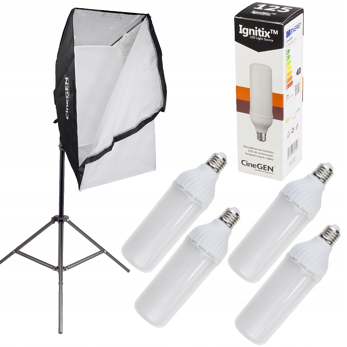 Vidoox 4 žárovková Led softboxová lampa 50x70 802 dárek