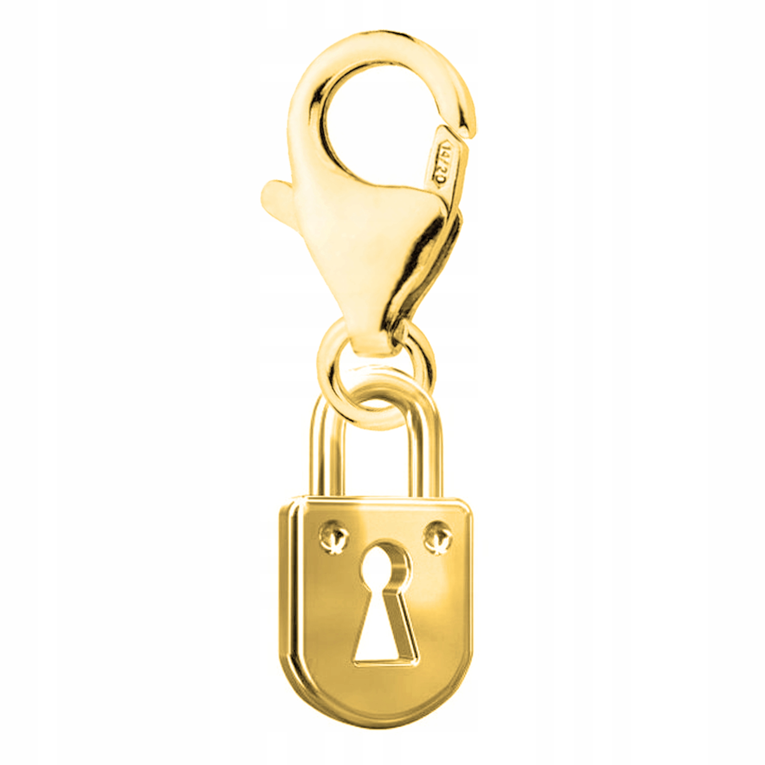 Zlatý přívěsek visací Zámek stříbro 925