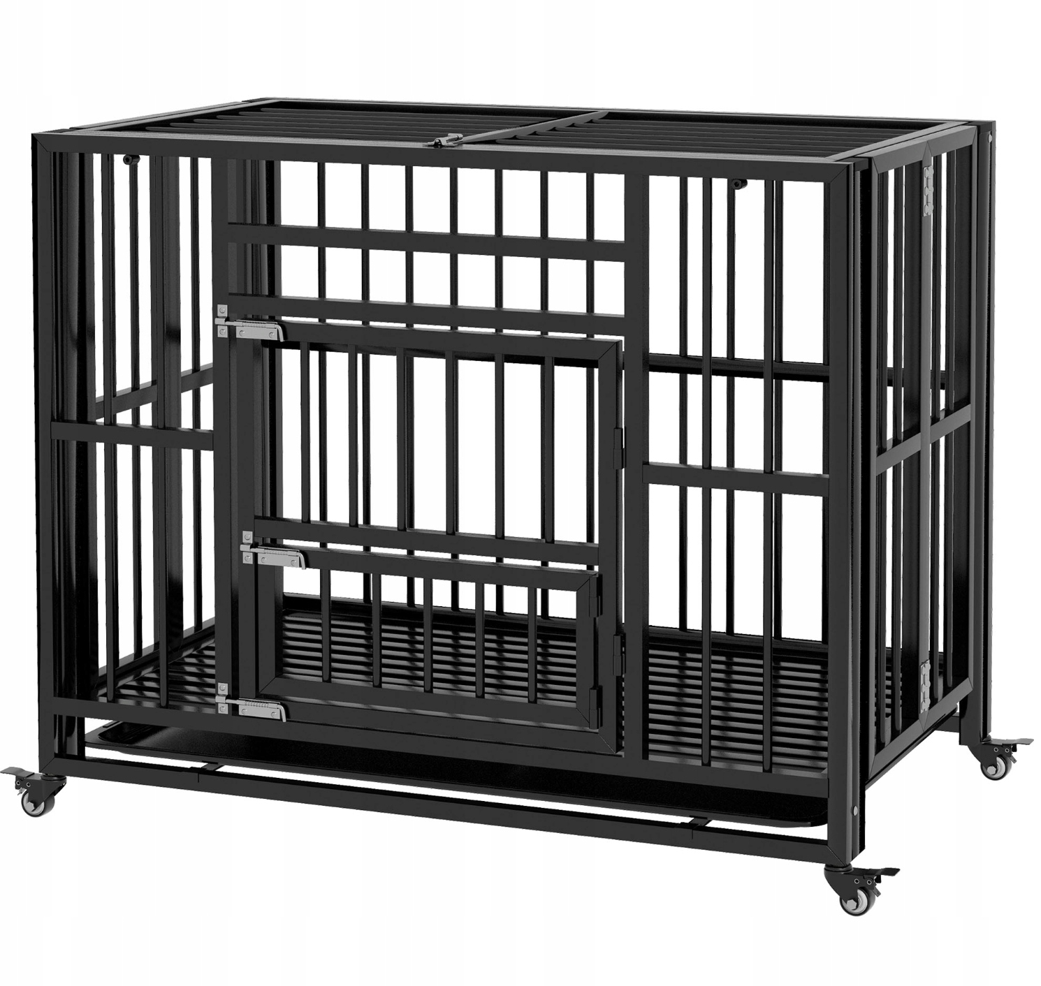 Kojec dla psa średniego aluminium z podłogą 93,5x57,5x77,5 cm