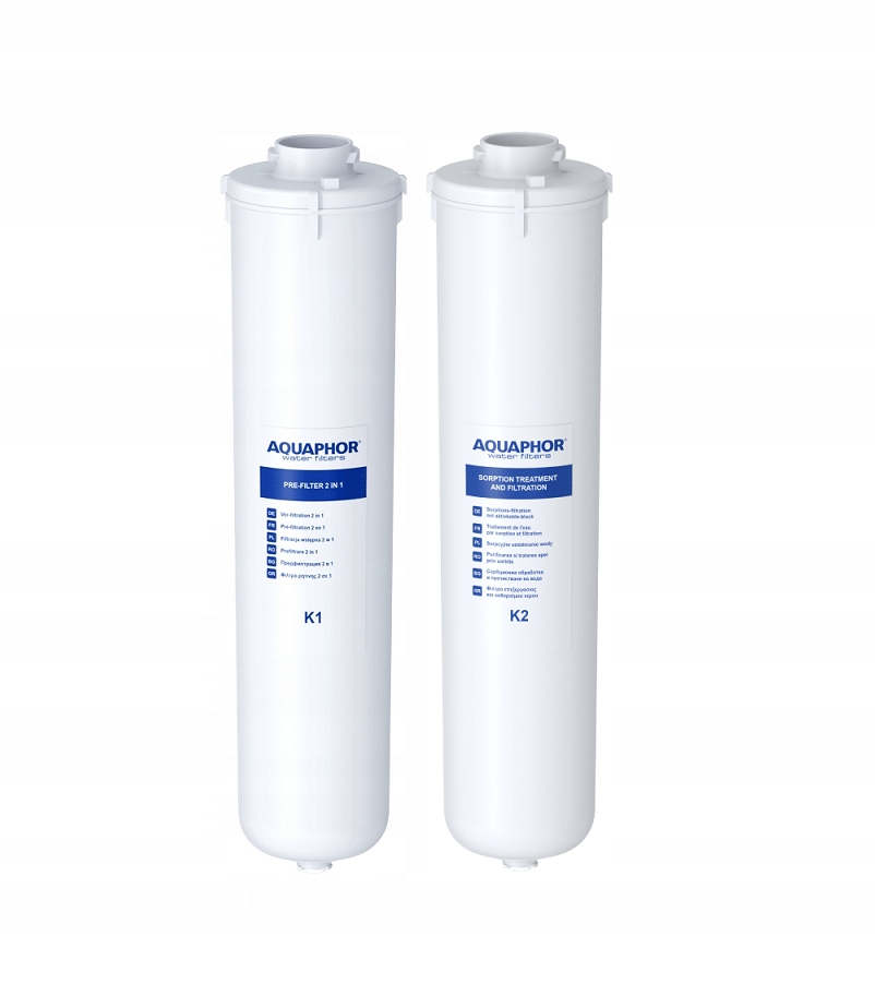 Zestaw Wkładów Aquaphor filtry do wody Ro odwrócona osmoza K1+K2