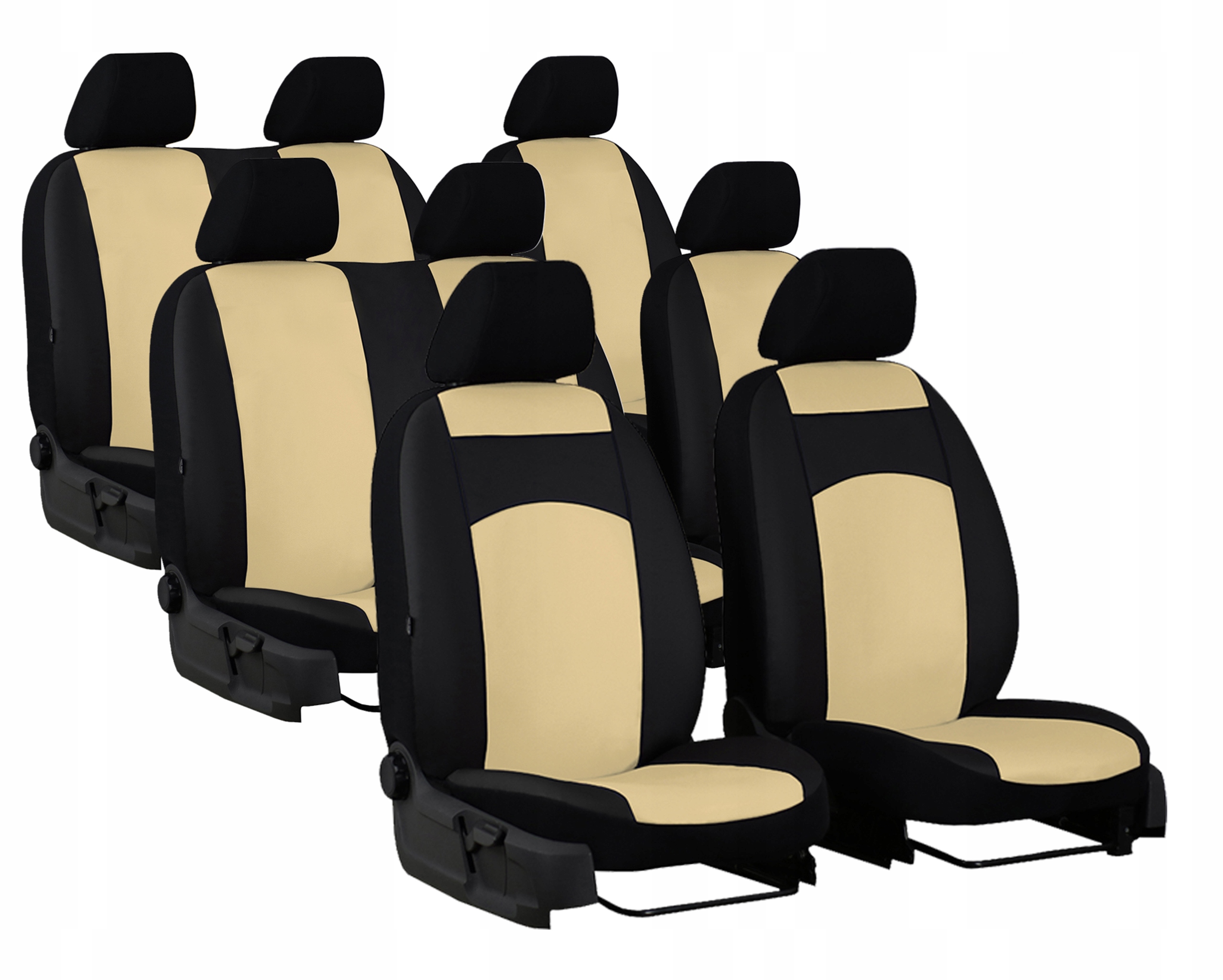 Kožené Odměrné Potahy Komplet Na Sedadla Pro Mercedes Vito W639 8m