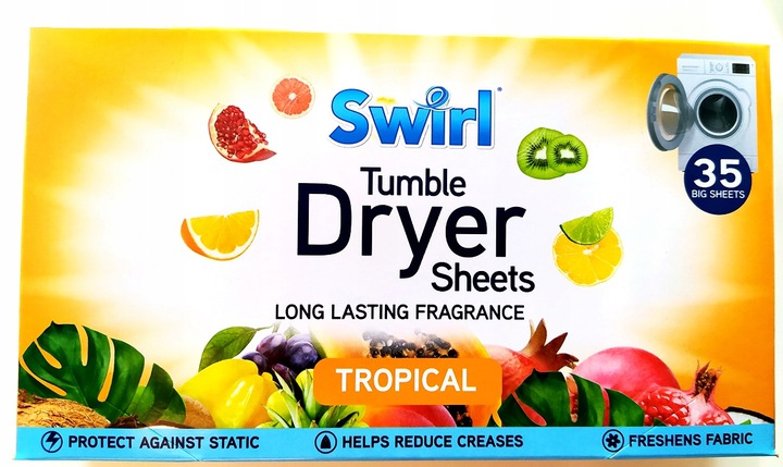 

Chusteczki do suszarki Tropical Swirl 35 szt Uk
