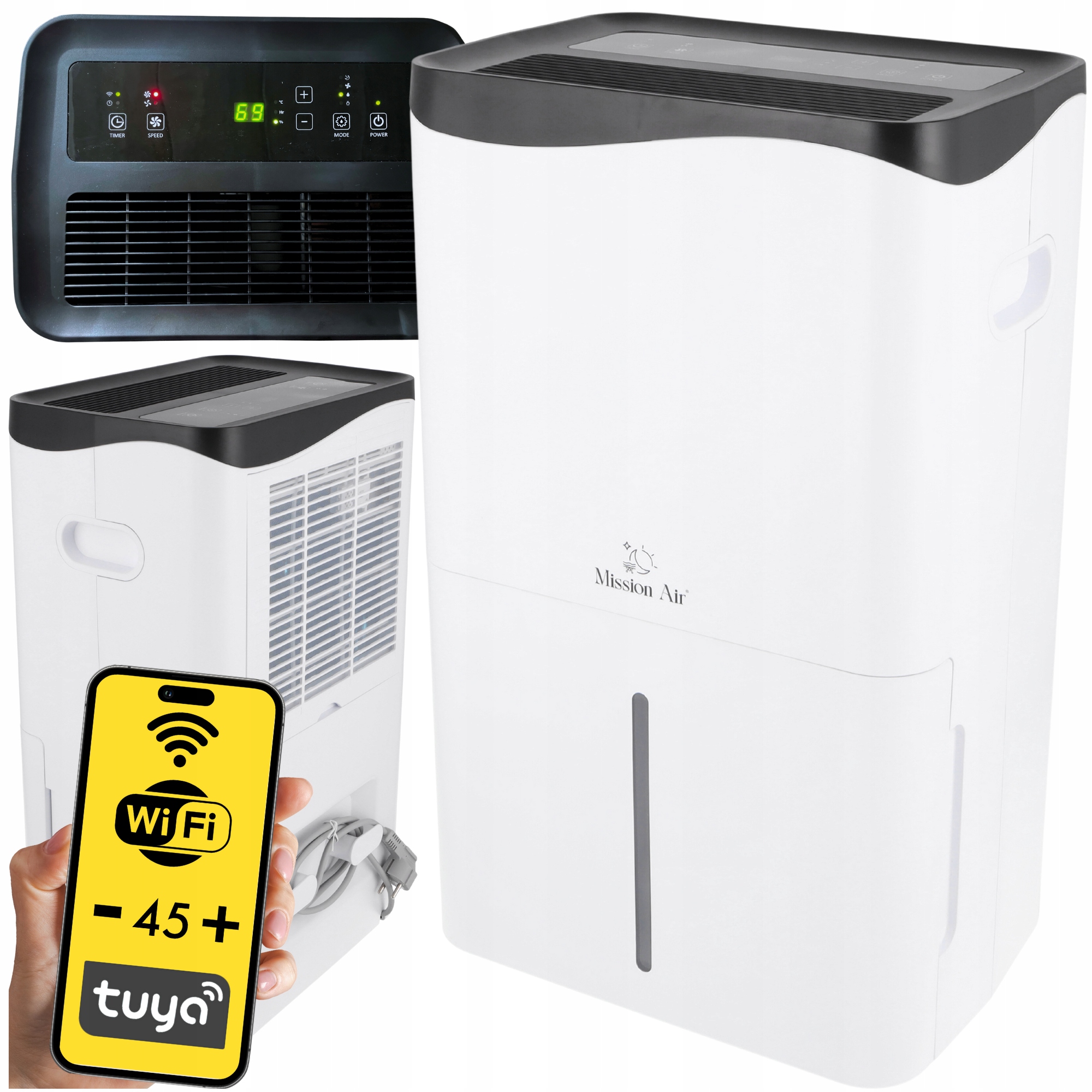 Osuszacz Powietrza domowy pochłaniacz wilgoci Mission Air Pro 50L/24h WiFi