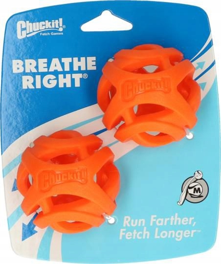 Chuckit Míček Breathe Right Fetch Ball Velikost M 6,5 CM, 2 Ks V Balení