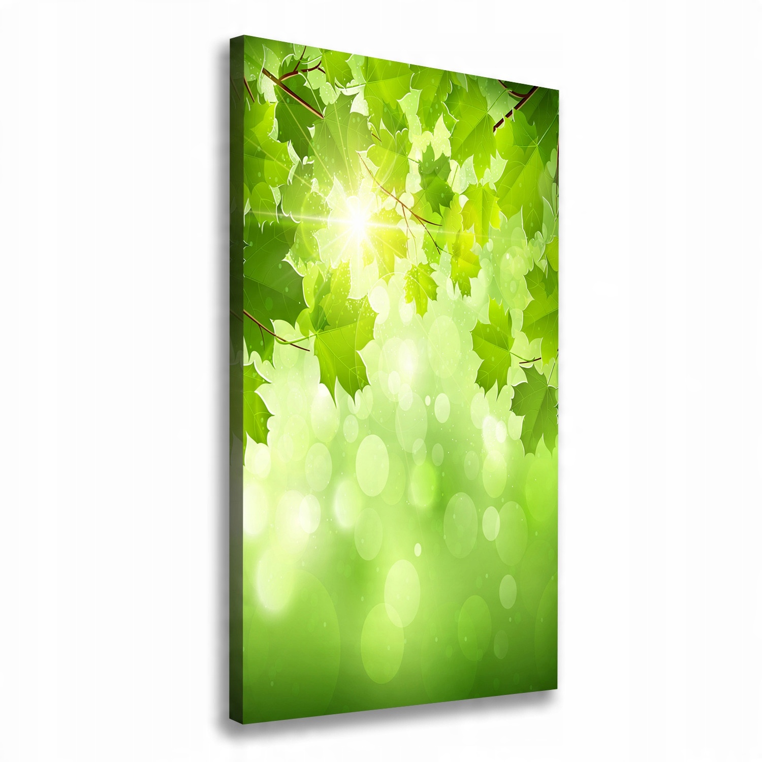 

Foto-obraz canvas do salonu Zielone liście 60x120