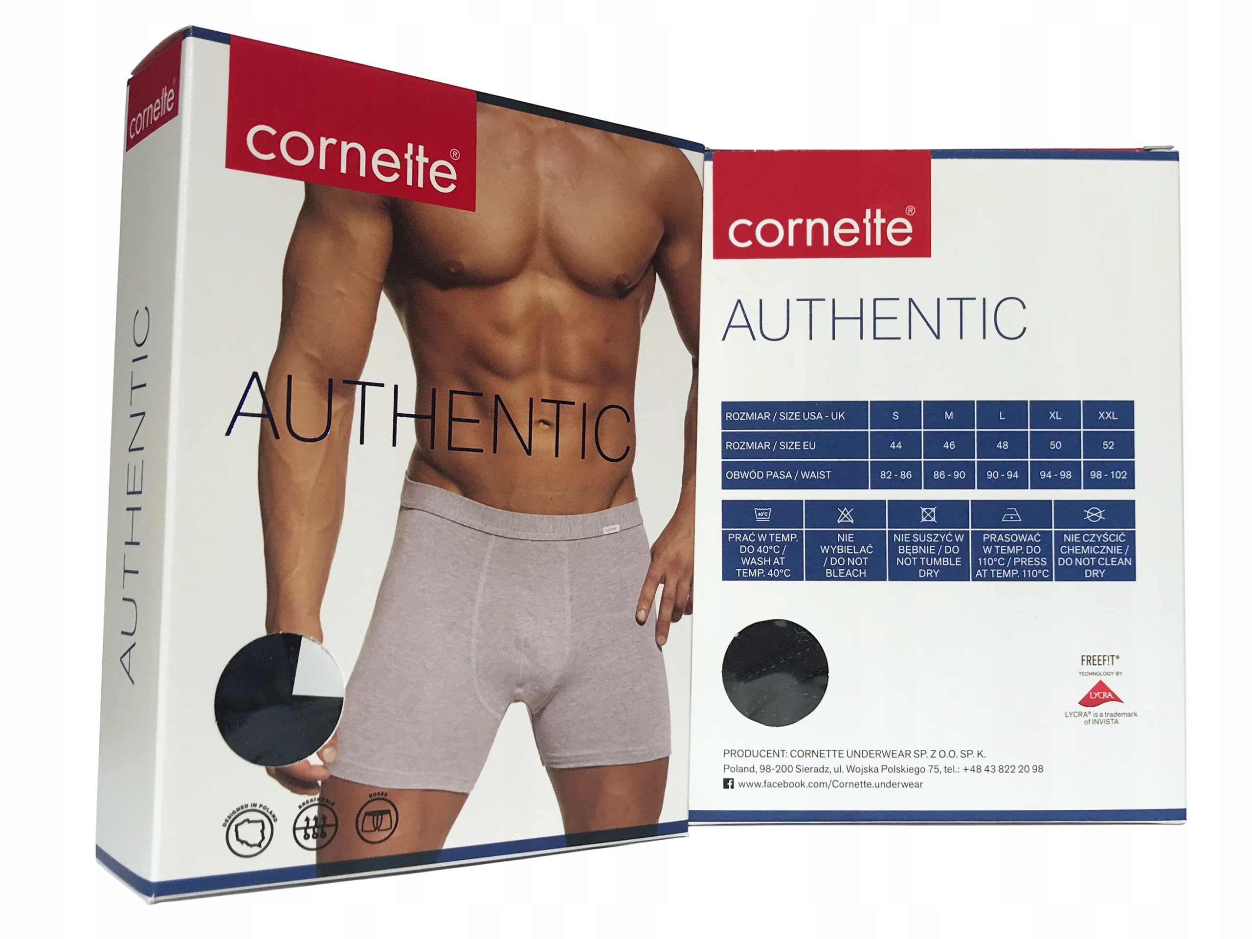 Bokserki męskie Cornette Authentic Perfect Mini 223 czarne black r. M Model Authentic Perfect Mini 223