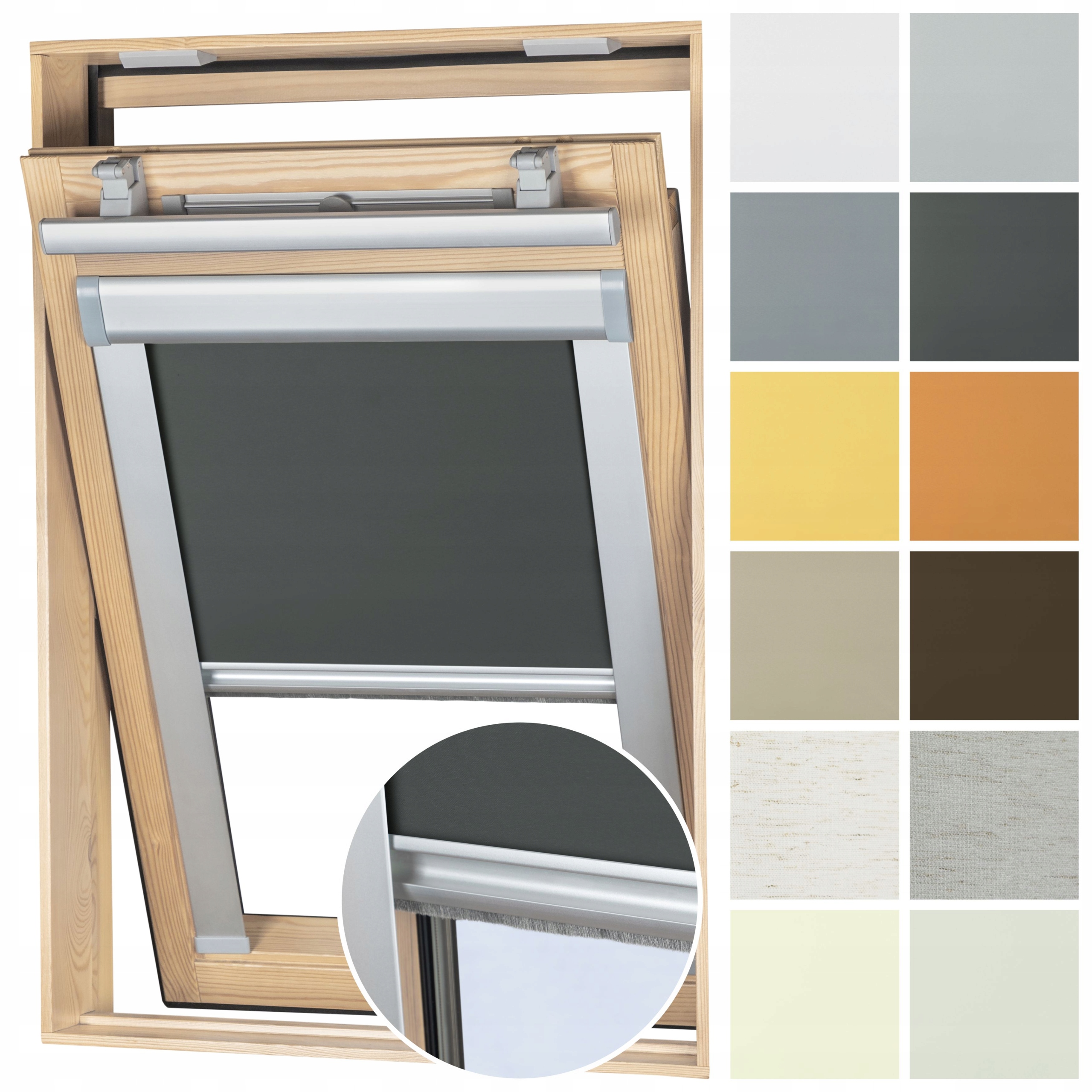 Roleta Dachowa Termiczna Zaciemniająca 78x118 do okna FAKRO VELUX