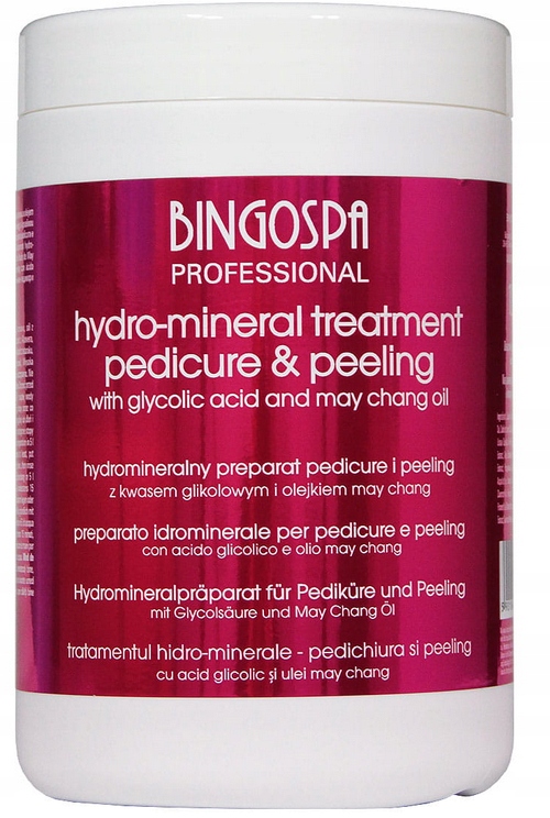 HYDROMINERALNY PREPARAT PEDICURE I PEELING KWAS GLIKOLOWY I MAY CHANG 1000g