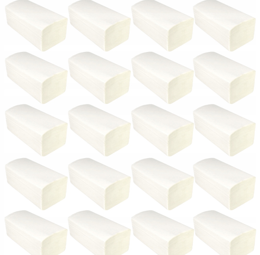 Levně Papírový ručník Zz 100% Bílá Hrubá Celulóza 2v21cm x 23cm 3000ks+BONUS