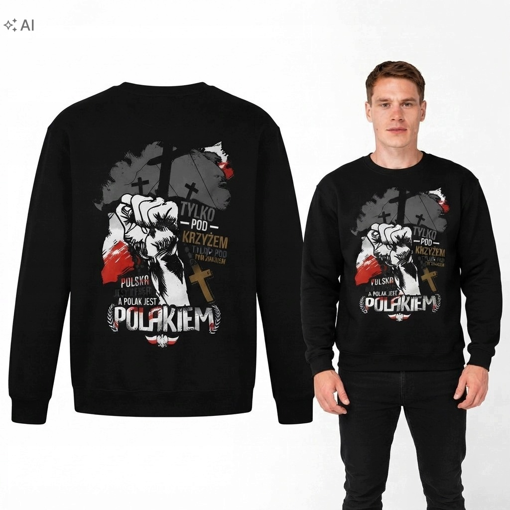 Pánská mikina patriotická pouze pod křížem vel. XXXL