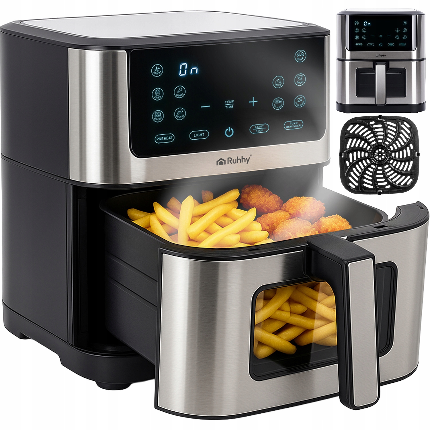 Fritéza bez tuku Nepriľnavá fritéza Air Fryer Veľká 8L XXL