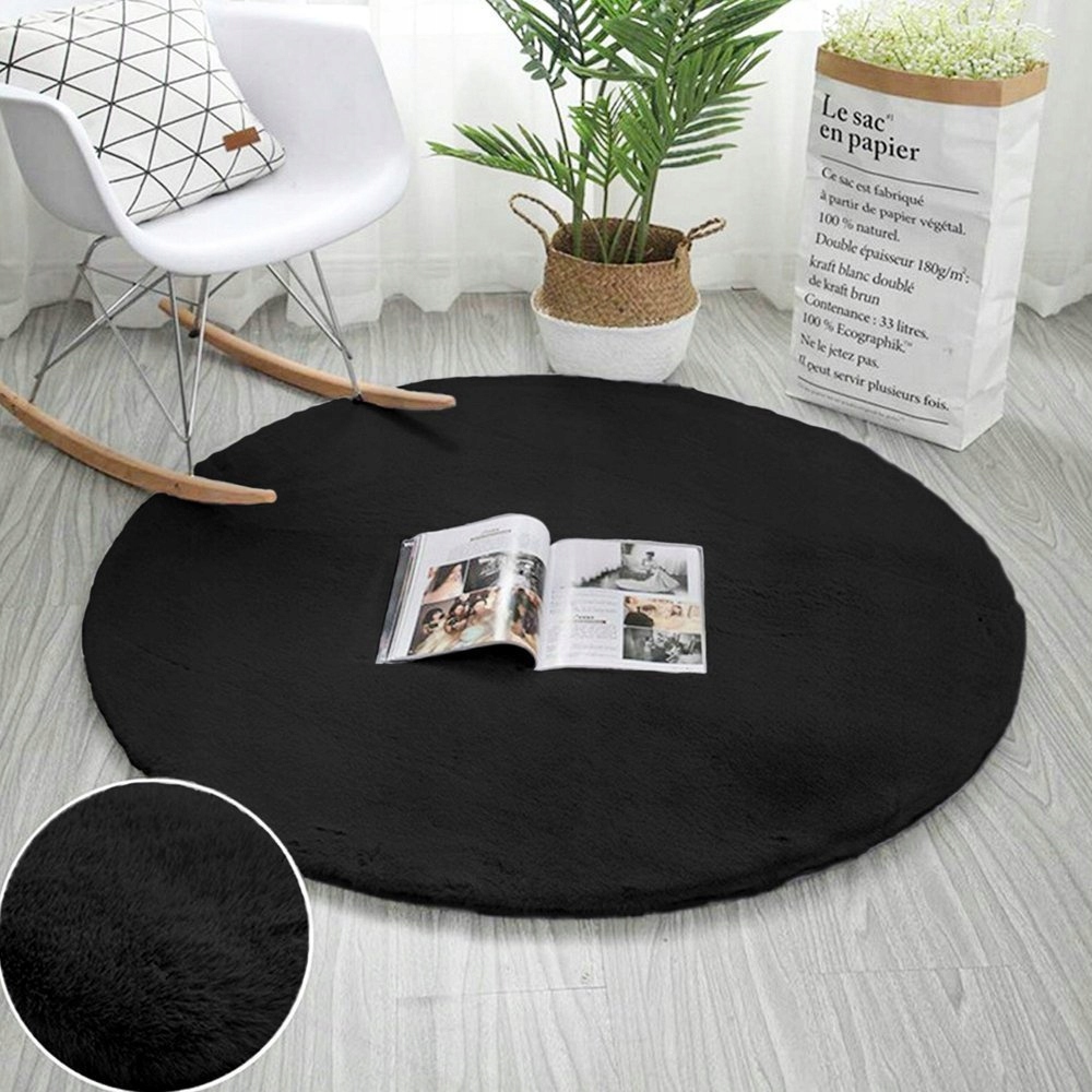 Koberec kulatý Rabbit Strado 200x200 Black (černý)