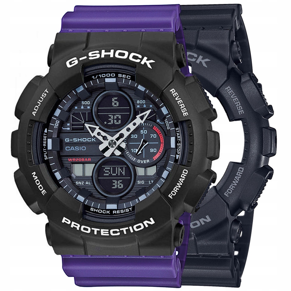 Sada G-shock GA-140-1A1ER Černá Fialová