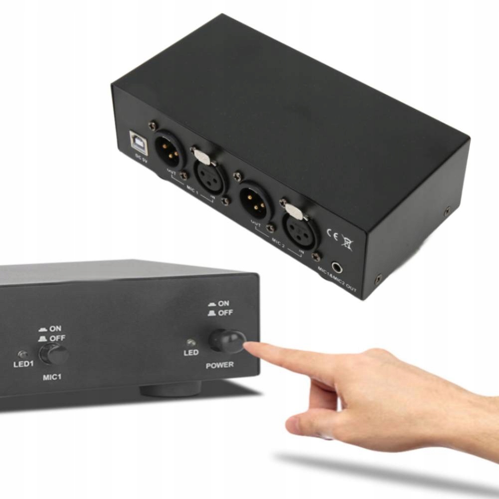 Fantomové Napájení 48V Kabel Xlr Usb 5V Podporuje Duální Mikrofony