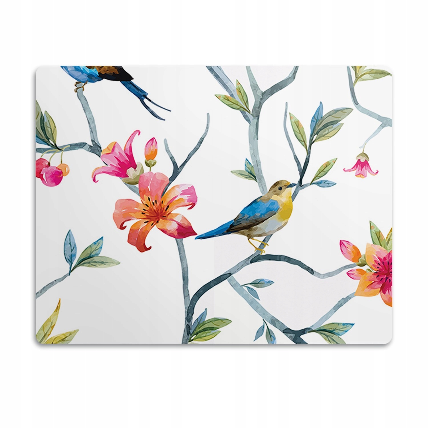 Levně Ochranná podložka pod misky pro psa Květiny ptáci 60x40