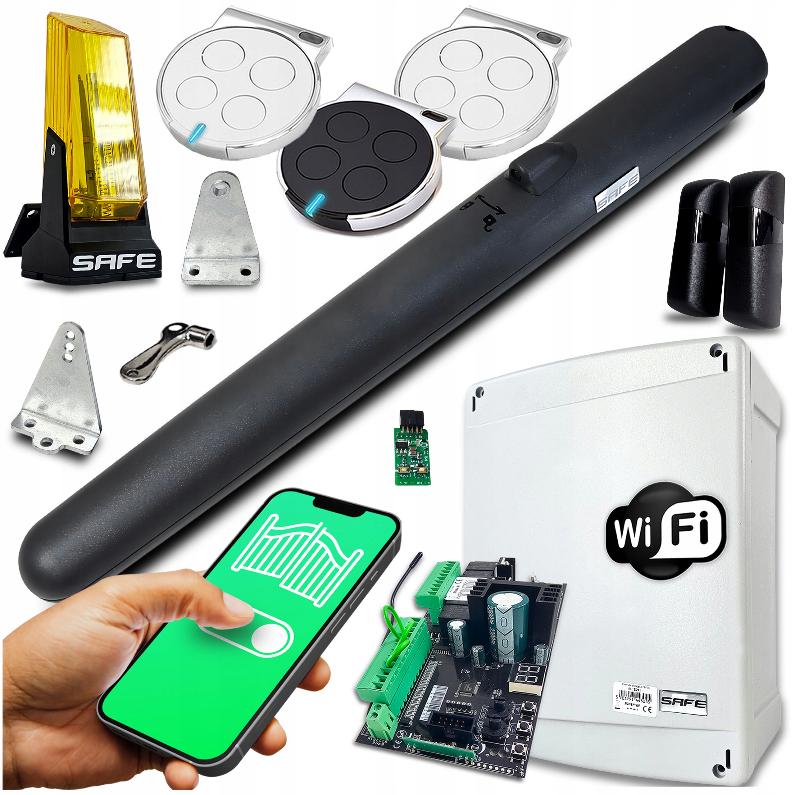 Pohon Pro Jednokřídlé Brány Automat 2,5 m ovladače sada Wifi lampa Safe