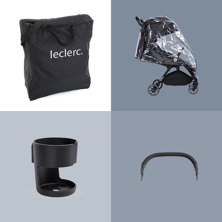 LECLERC BABY INFLUENCER WÓZEK SPACEROWY BLACK BROWN 528 Kod producenta LCLRC