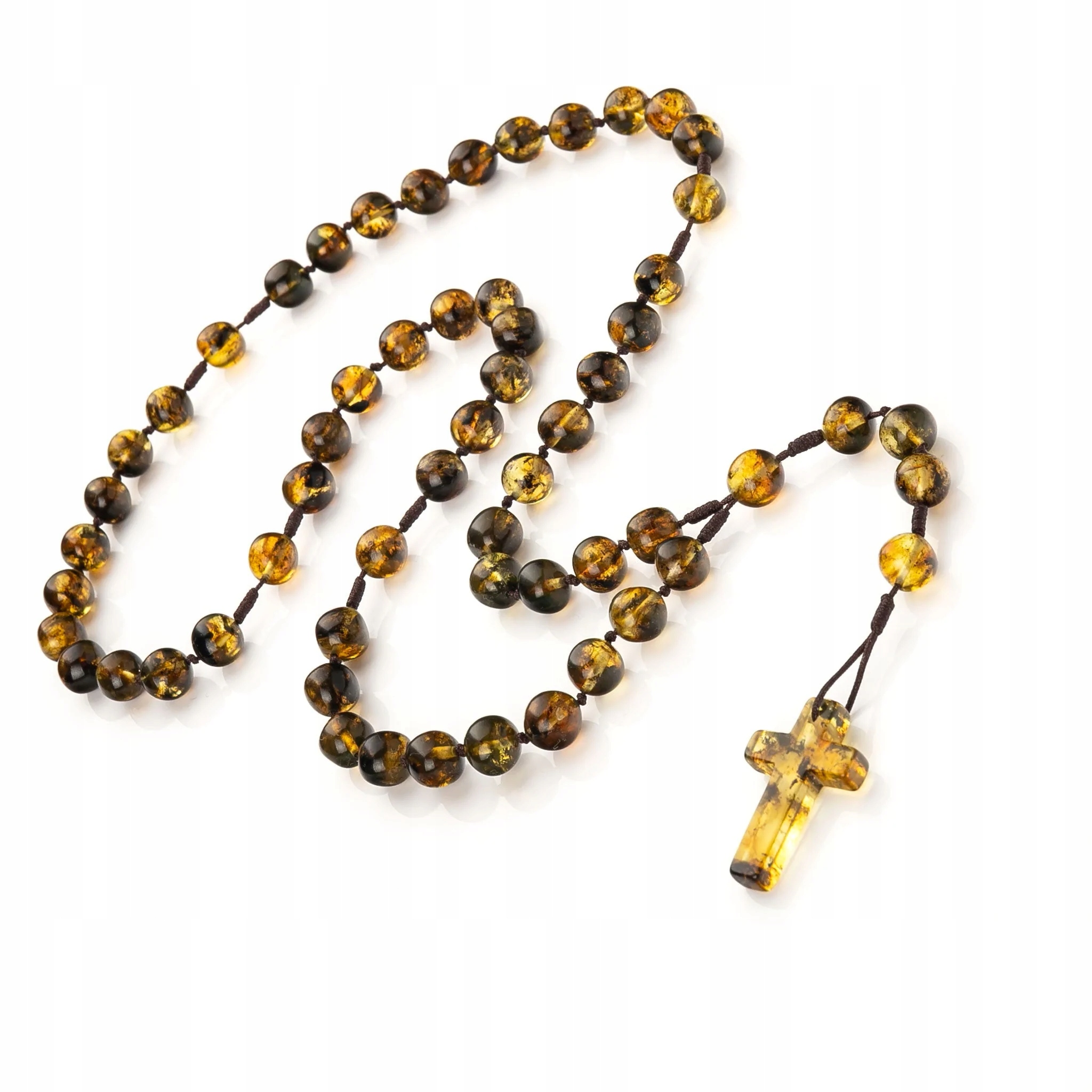 Růženec|Zelený jantar|dárek k Vánocům|