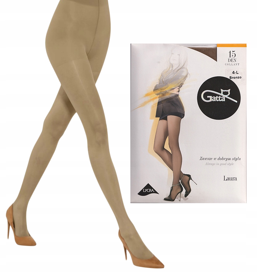 

Rajstopy klasyczne Lycra Gatta Laura 15 Den 2-S