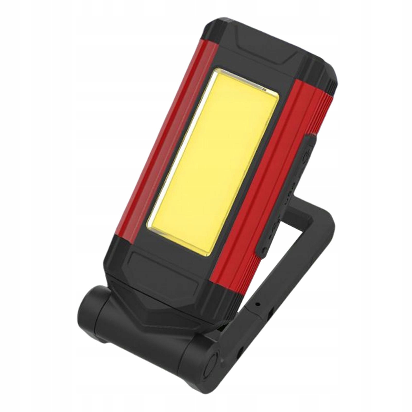 Work Light with Base Rechargeable Floodlight with 5 Light Folding Model Red