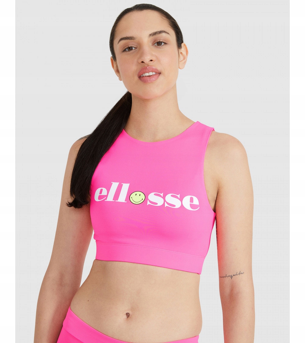 Ellesse Różowy Neonowy Top Logo (36)