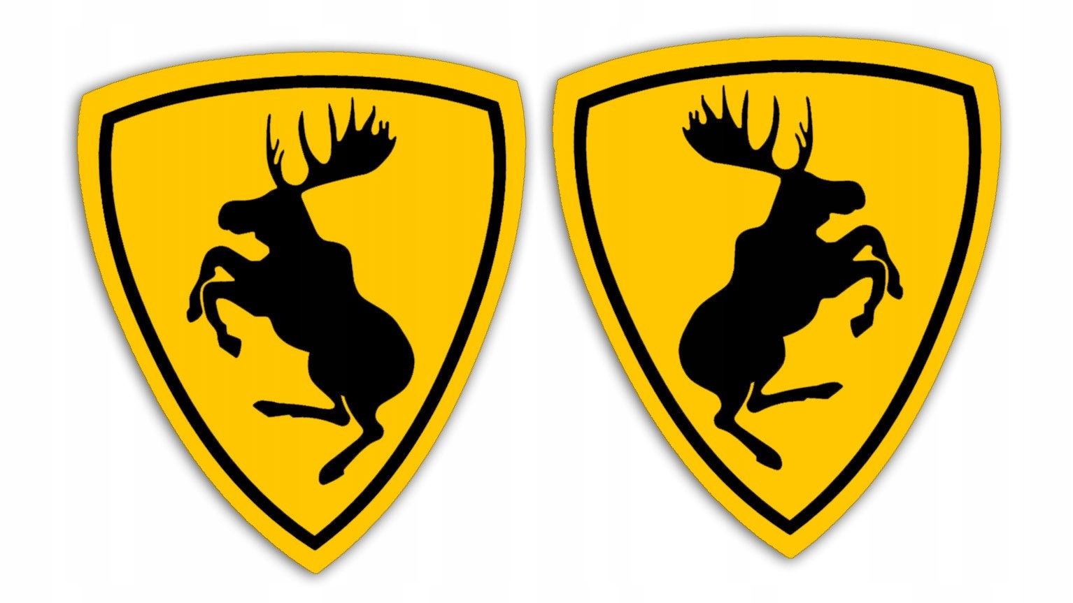 Wycinane naklejki Łoś Z Tłem do Saab Scania Volvo lewa i prawa J and A