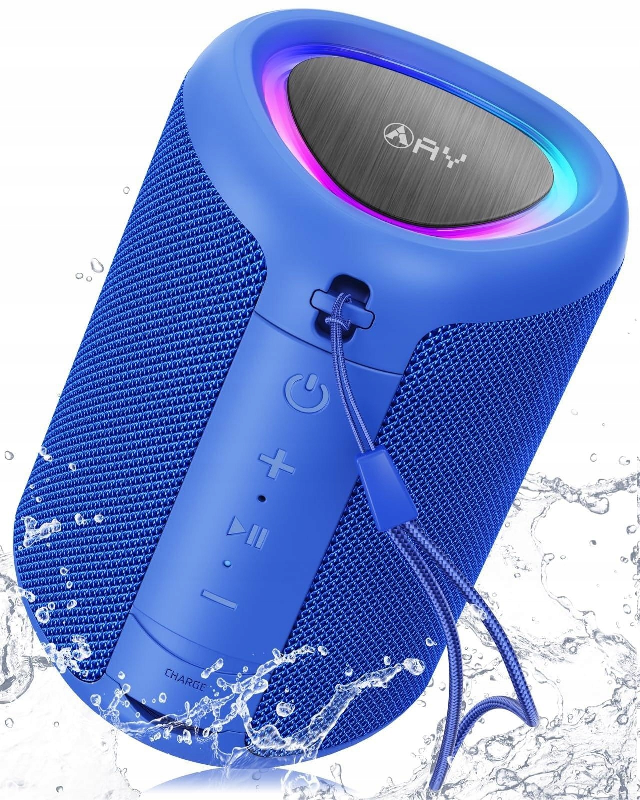 AY Przenośny Głośnik Bluetooth Z Oświetleniem Wodoodporny IPX5 24h Bateria
