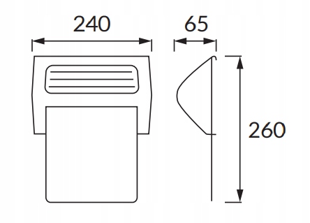 LAMPA SOLARNA KINKIET LED NUMER DOMU IP 44 Wysokość produktu 26 cm