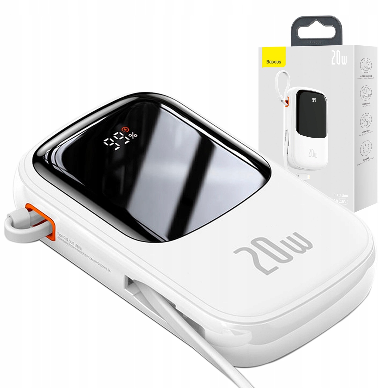 

Baseus Power Bank 20000mAh 20W Usb/usb-c/ip Qc