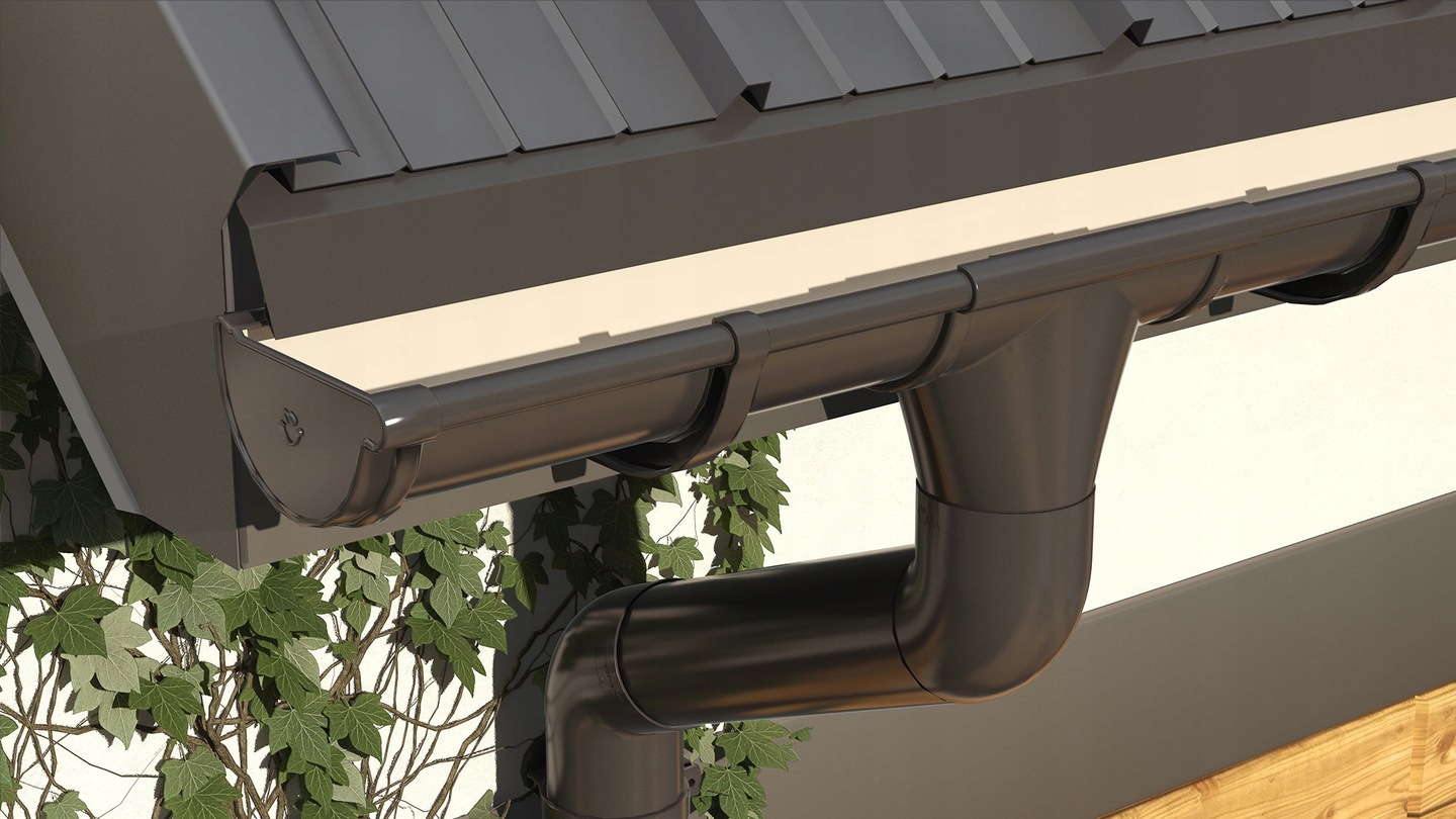 GALECO KOLANKO RURY PVC 100MM 67° CZARNY RAL 9005 Kolor czarny