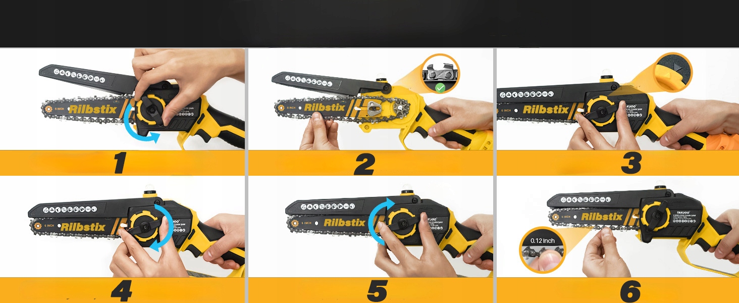 PIŁA ŁAŃCUCHOWA AKUMULATOROWA PILARKA GAŁĘZIÓWKA 6 CALI+8CALI 2 w 1 Prędkość łańcucha 5 m/s