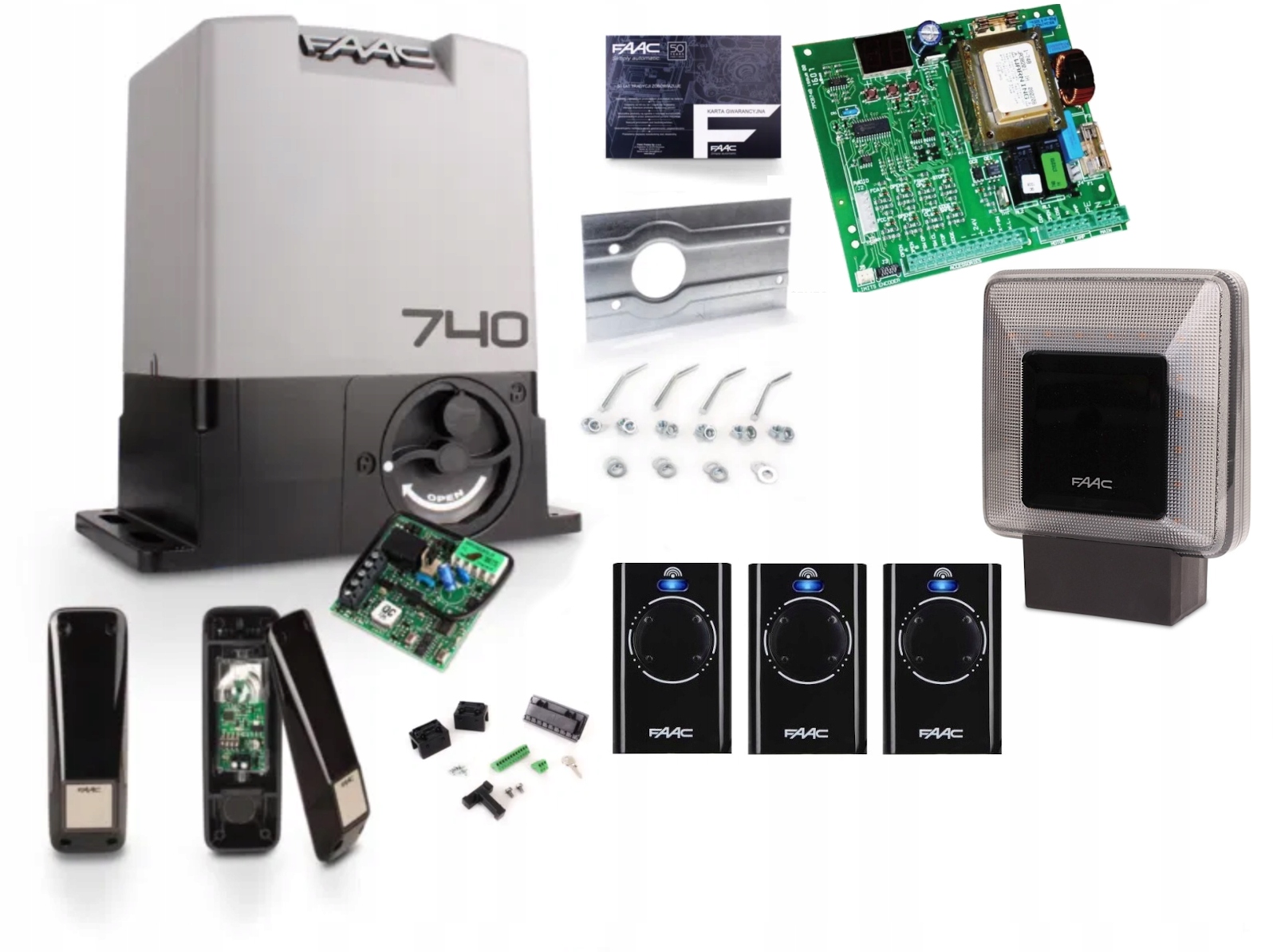 NAPED ZESTAW FAAC 740 + LAMPA DELTA 2 PRZESUW HIT!