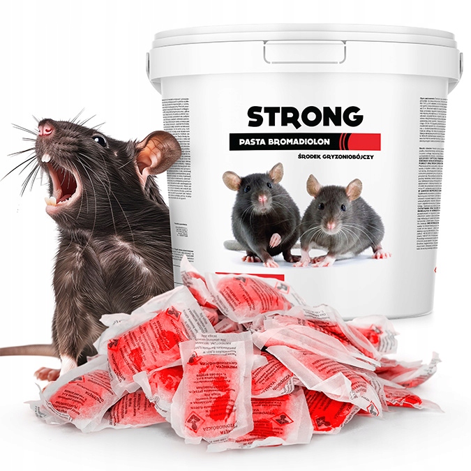 Strong Muribrom Bromadiolon pasta: Účinná jed na krysy a myši 3 kg