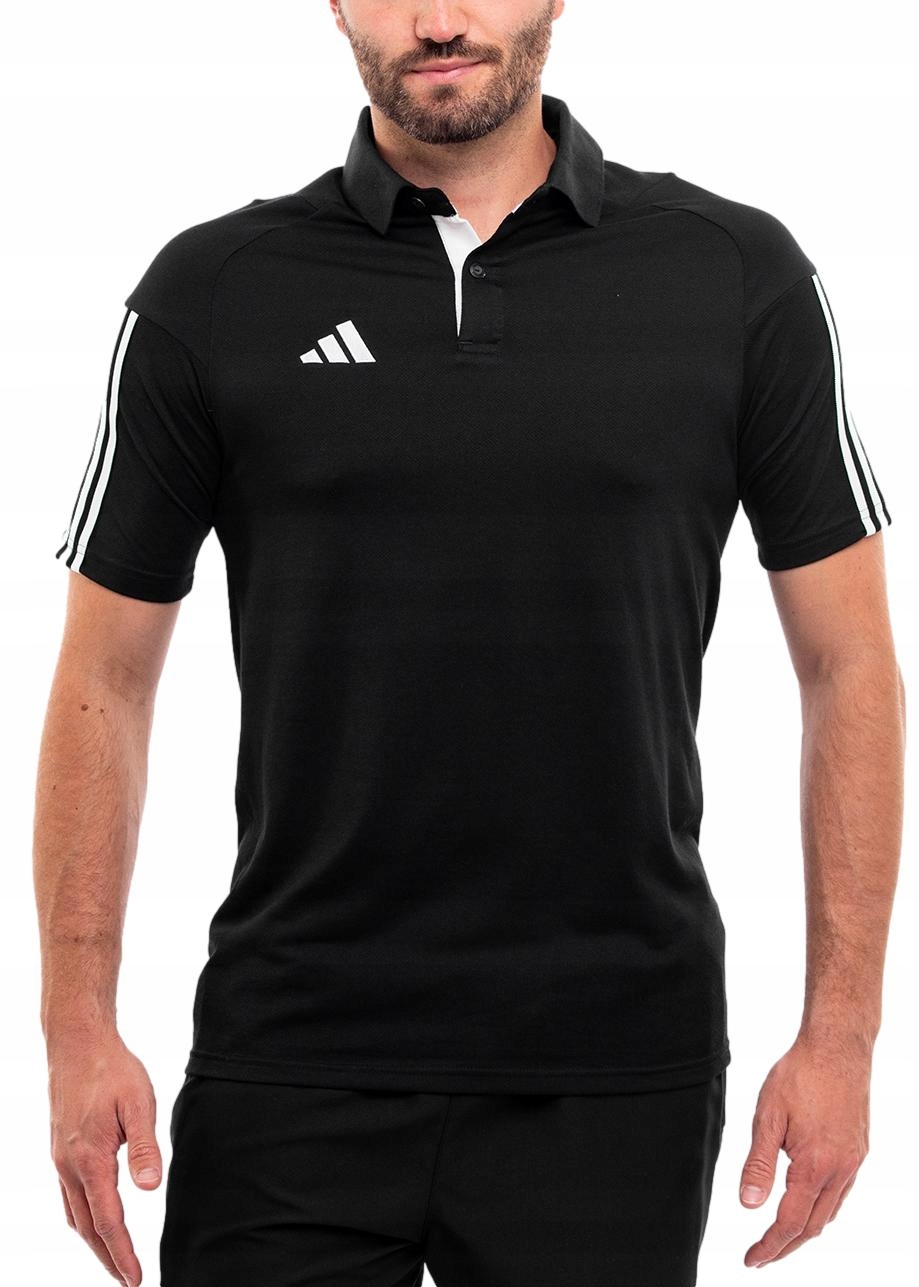 Pánská Polokošile adidas Tiro 23 Tričko Sportovní polovina Černá vel S