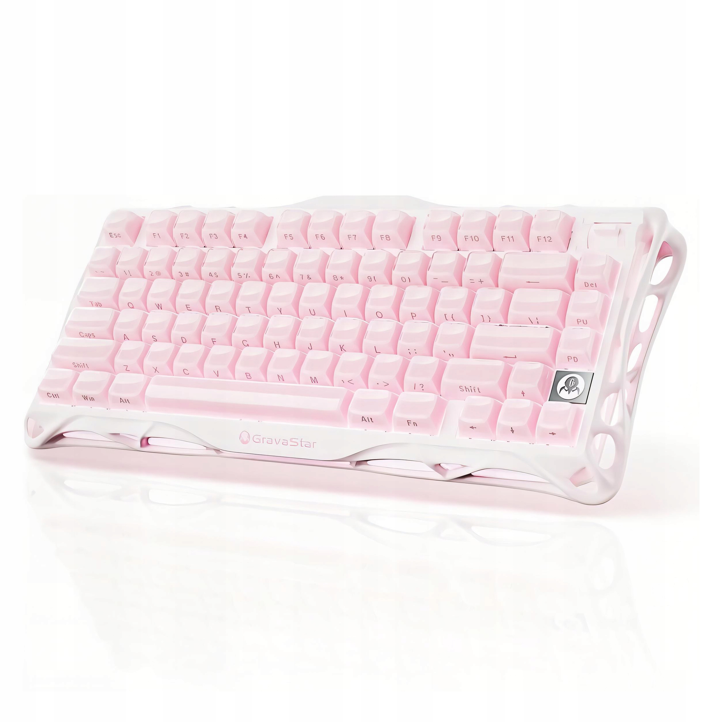 GravaStar Mercury K1 Bezprzewodowa Klawiatura Mechaniczna 75% Sakura Pink