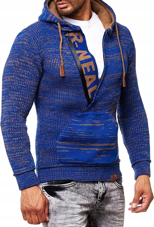 Pánský svetr s kapucí Klokanka mikina s kapucí , tlustý