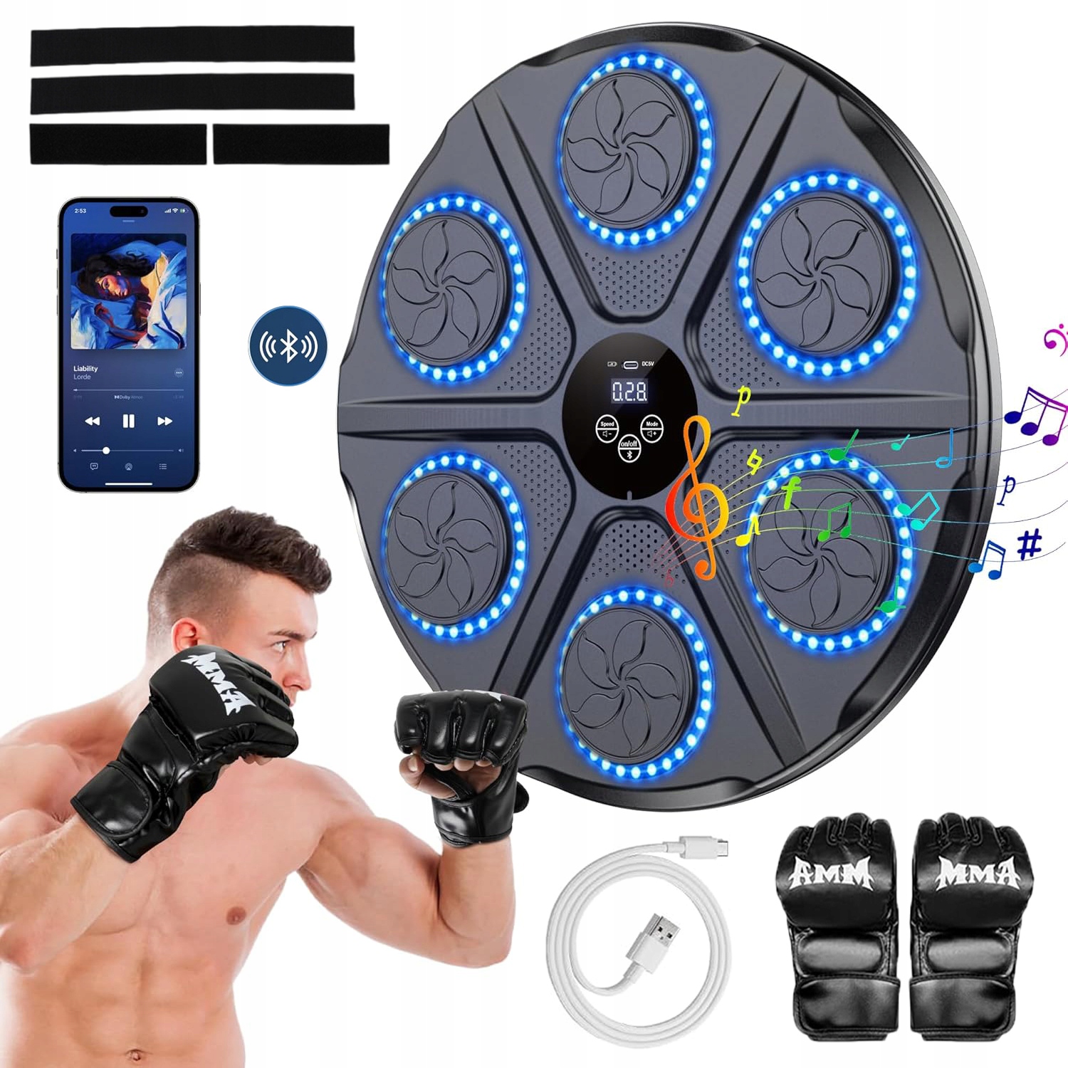 Muzyczna Maszyna Bokserska W Treningowej Bluetooth Ścianie Bokserskiej