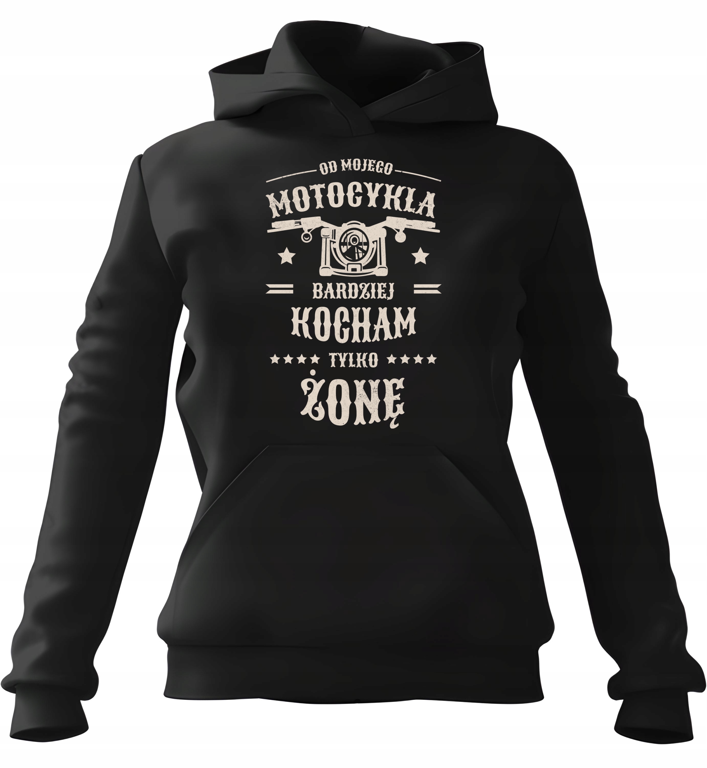 pánská mikina s kapucí Miluji ji víc, jen manželku, černou, pro něj chlapa