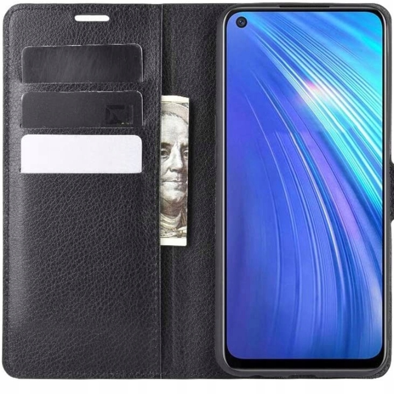 

Etui Z Klapką Portfel Litchi Do Realme 6