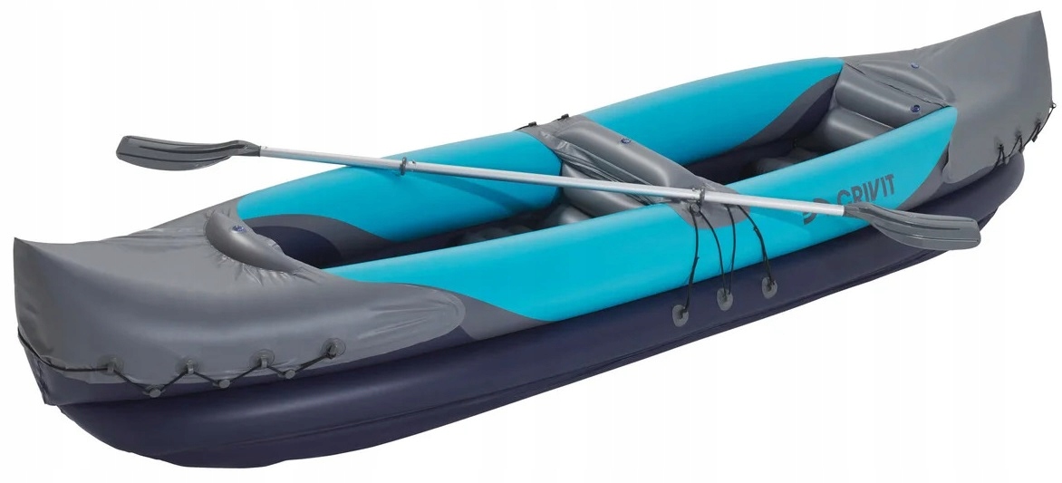 Ponton Kajak Dwuosobowy Nadmuchiwany 2-osobowy Crivit 325cm Wiosło 5 komór