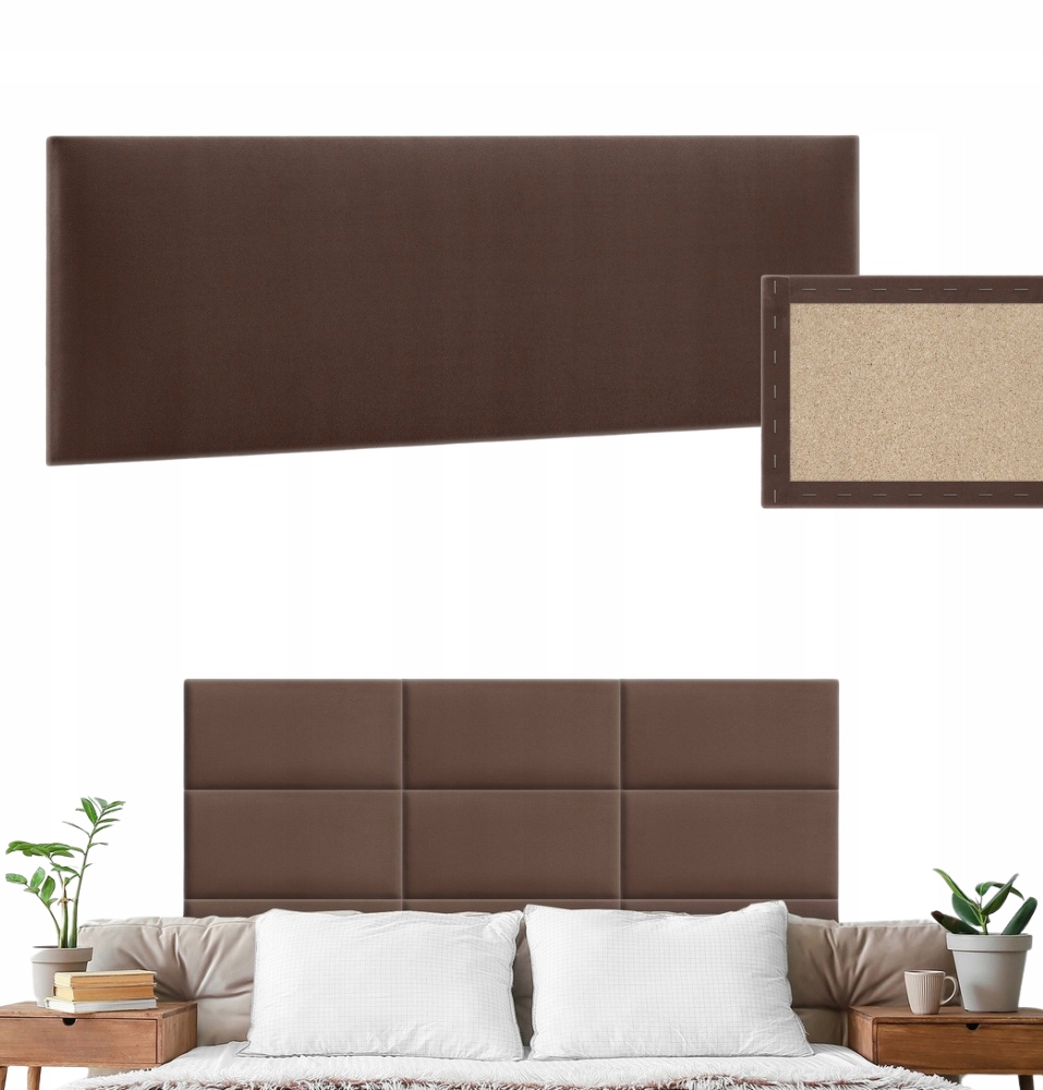 Panele Tapicerowane Brązowy 70x30 odporny na UV panel ścienny tapicerowany