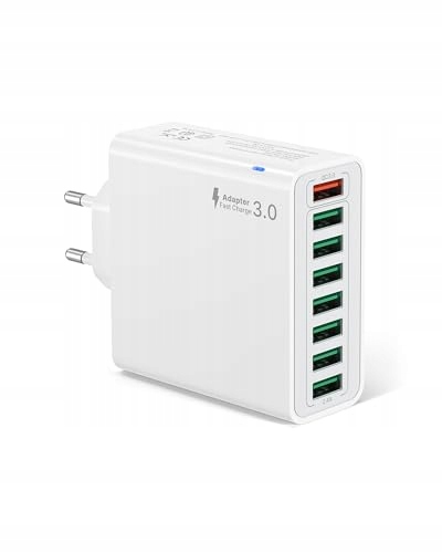 Ładowarka Usb, 8 portów Usb, wtyczka 40 W Qc 3.0 Szybkie Ładowanie