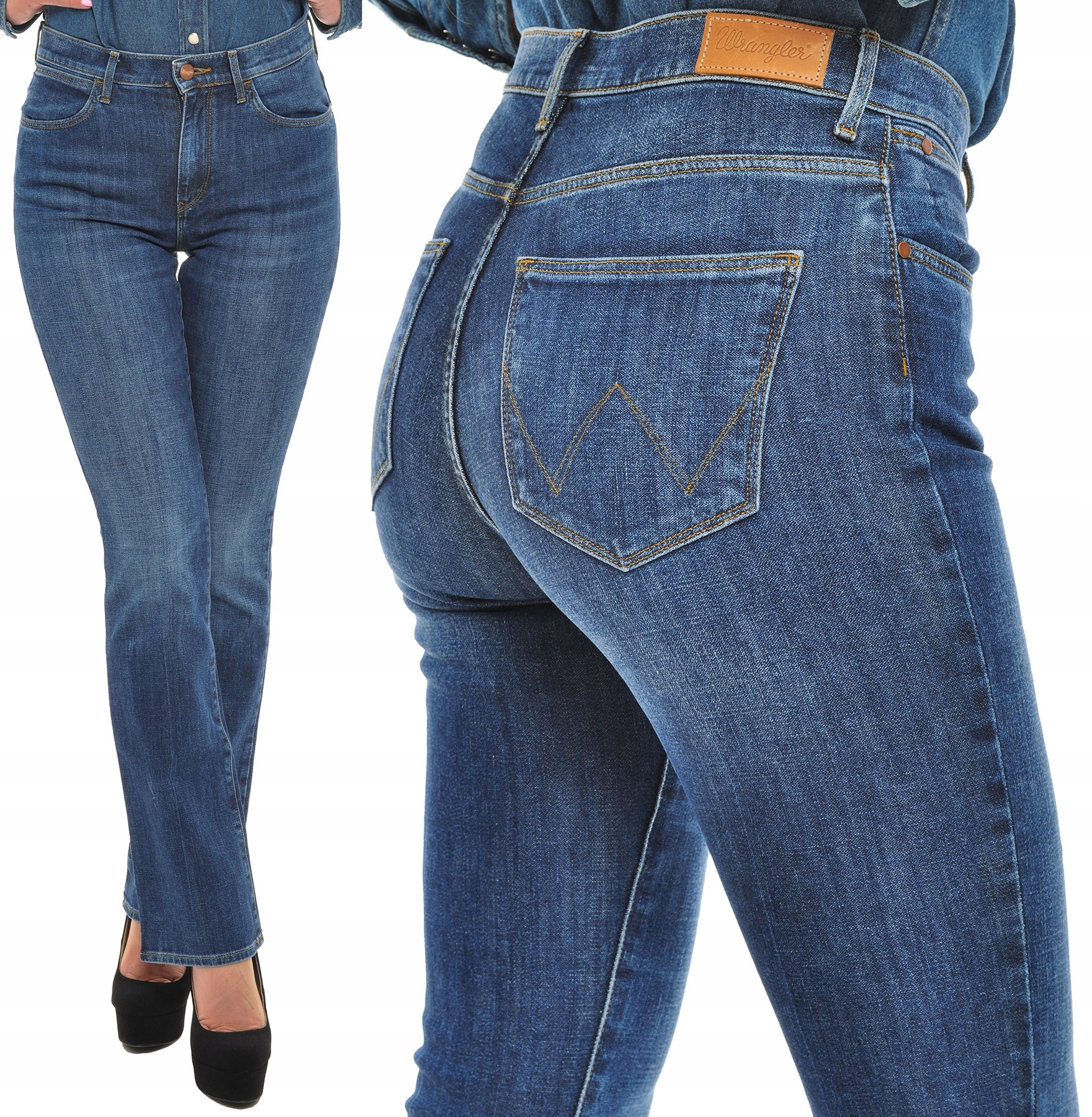 

Wrangler spodnie Jeans blue High Bootcut W28 L34