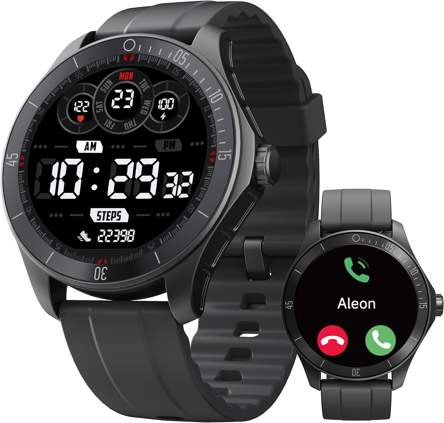 Smartwatch Męski Rozmowy IP68 Puls Sen 100 Sportów Czarny