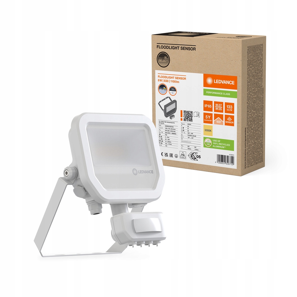 Venkovní Led reflektor 1100 lm 3000K Snímač pohybu soumraku Floodlight