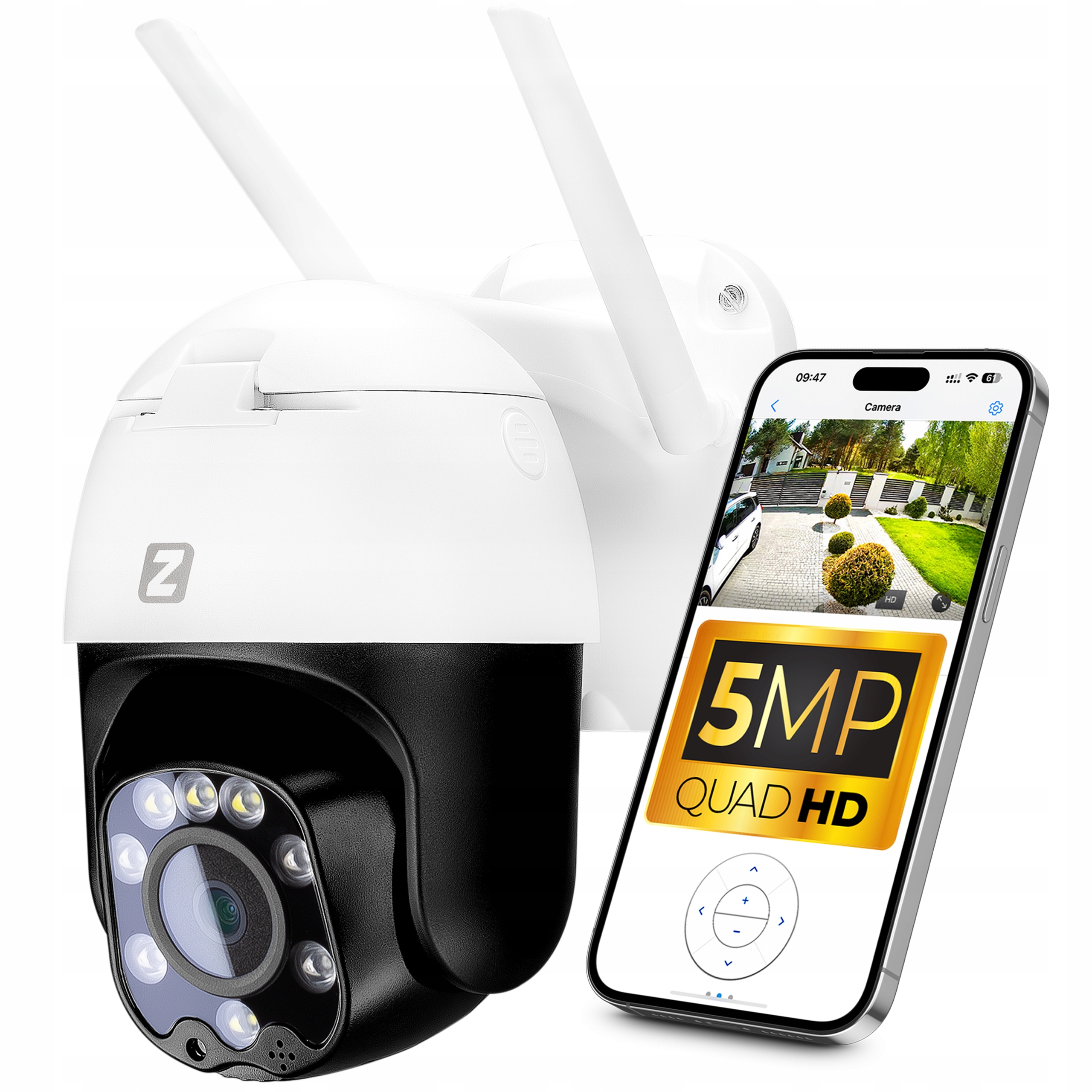 Otočná Venkovní Ip Wifi Kamera 3X Zoom 5MPx 2K