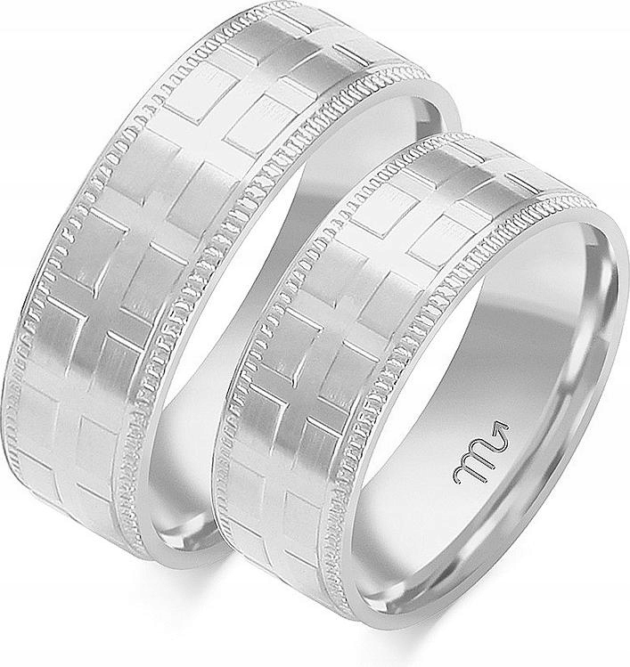 Svatební prsten pro novomanžele 14K 585 r. 14 15 16 z bílého zlata 14K